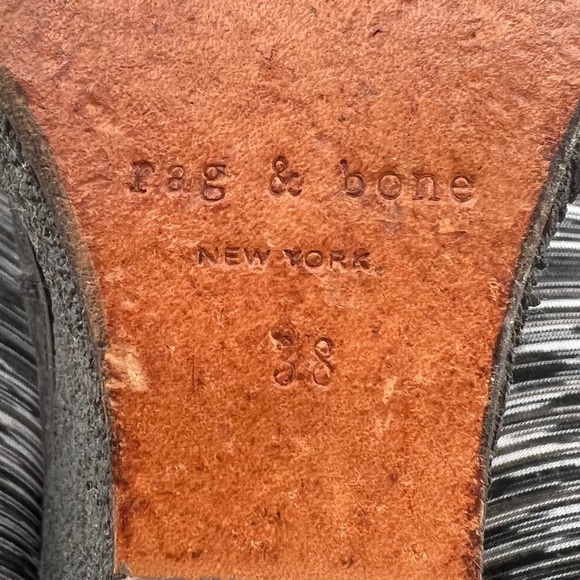 rag & bone Black Suede Lace Up Wedge Boots Size 38 Women’s - Picture 2 of 13